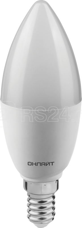 Лампа светодиодная 90 055 OLL-C37-12-230-4K-E14-FR 12Вт свеча 4000К нейтр. бел. E14 1200лм 176-264В ОНЛАЙТ 90055