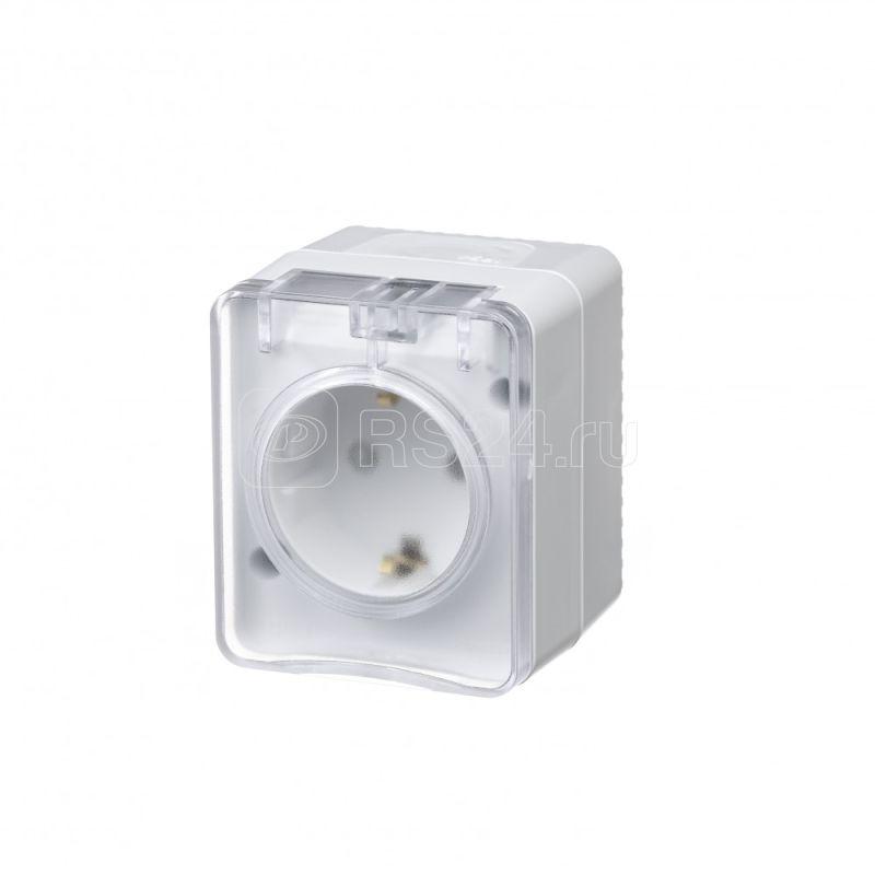 Розетка 1-м ОП AtlasDesign PROFI 16А IP54 250В заземл. защ. шторки бел. SE ATN540145