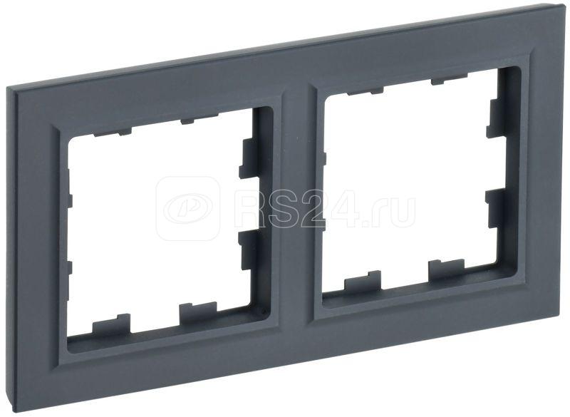 Рамка 2-м BRITE РУ-2-БрГ графит IEK BR-M22-K53