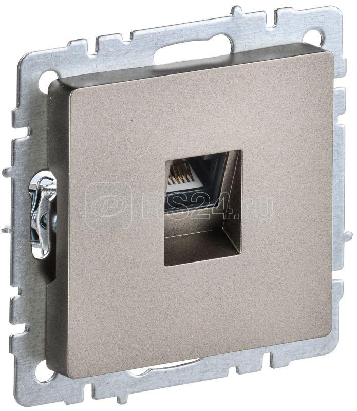 Розетка компьютерная СП RJ45 кат.5E BRITE РК10-БрШ механизм шампань IEK BR-K10-1-K37