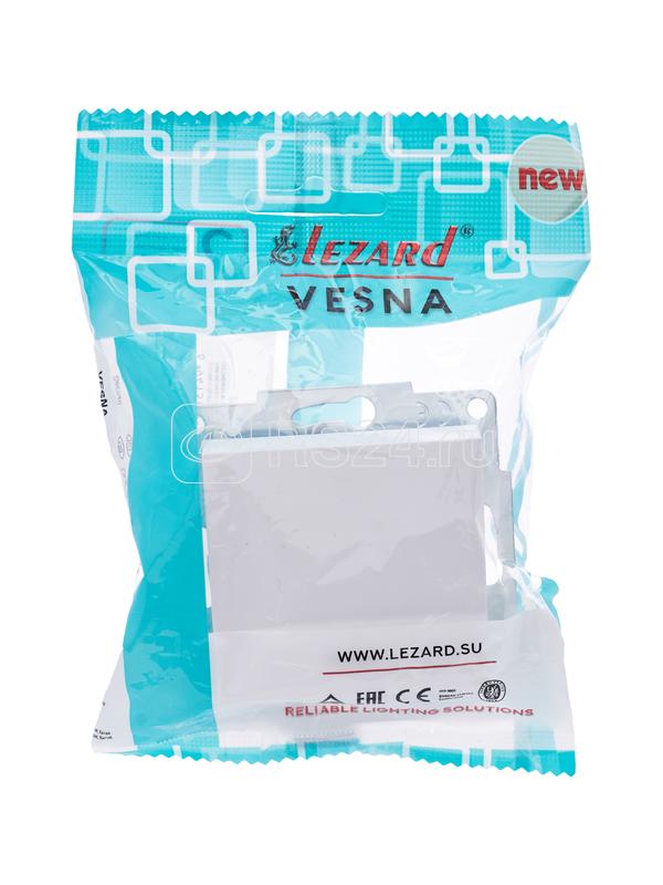 Выключатель 1-кл. 1п СП Vesna 10А IP20 с индикацией механизм бел. LEZARD 742-0288-111