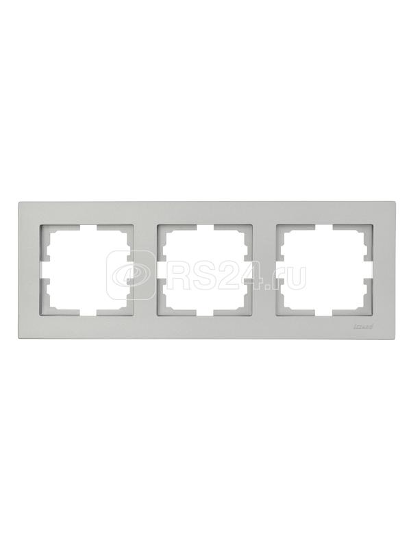 Рамка 3-м VESNA горизонт. платина LEZARD 742-3500-148