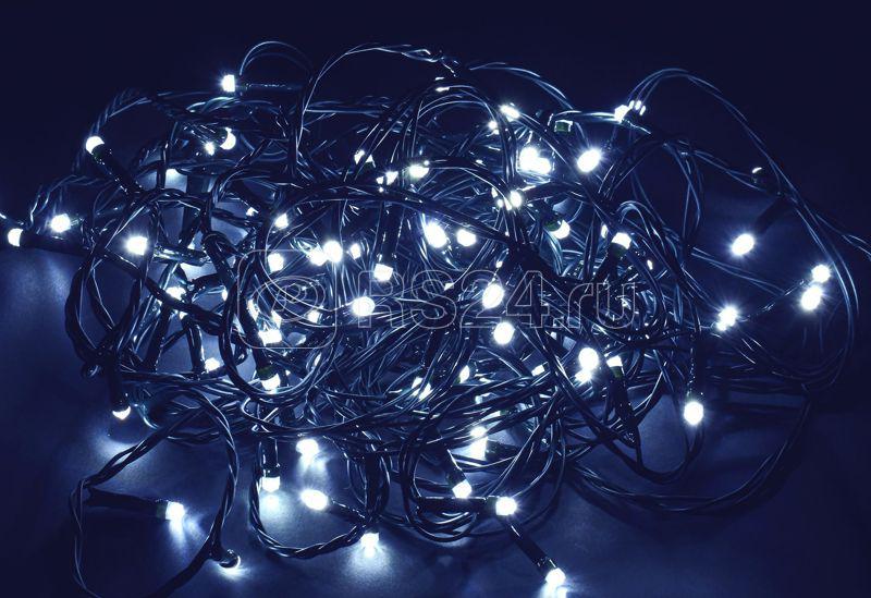 Гирлянда "Нить" 10м 100LED бел. IP20 провод зел. 230В с контроллером 8 режимов IEK LGDB110-2-100-10-G-S-20