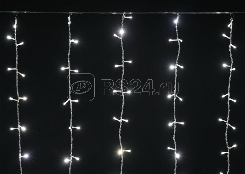 Гирлянда "Занавес" 1.5х1.5м 160LED тепл. бел. IP20 провод прозр. 230В транзит IEK LGDB201-1-160-L1-T-S-20