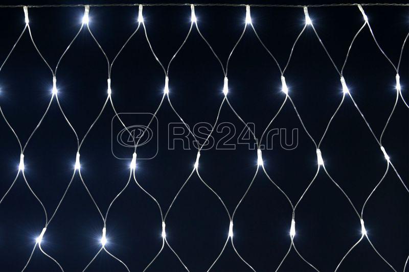 Гирлянда "Сеть" 1.5х1.5м 160LED бел. IP20 провод прозр. 230В с контроллером 8 режимов IEK LGDB410-2-160-L1-T-S-44