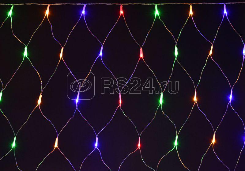 Гирлянда "Сеть" 1.5х1.5м 160LED RGB IP20 провод прозр. 230В с контроллером 8 режимов IEK LGDB410-3-160-L1-T-S-44