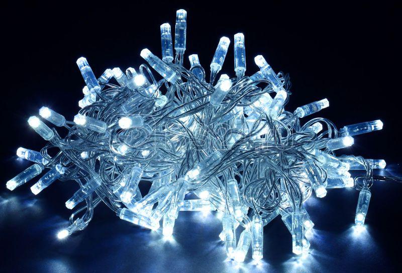 Гирлянда "Нить" 20м 200LED бел. IP44 провод прозр. 230В с контроллером 8 режимов IEK LGDU111-2-200-20-T-S-44