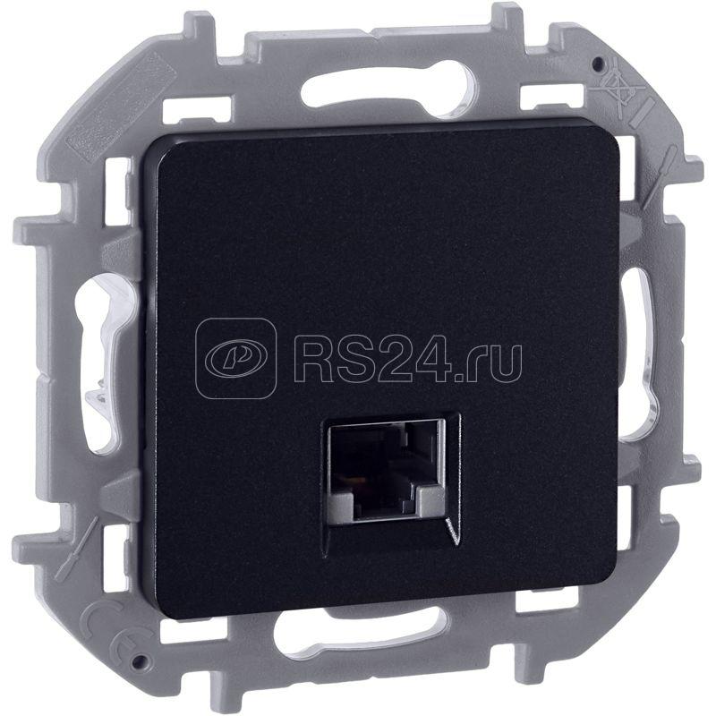 Розетка компьютерная Inspiria RJ45 кат.5E UTP антрацит IEK 673828