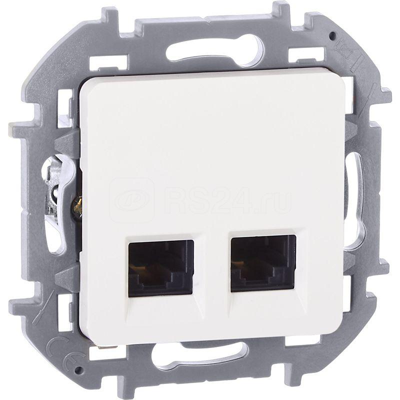 Розетка компьютерная 2-м Inspiria RJ45 кат.5E UTP бел. IEK 673835