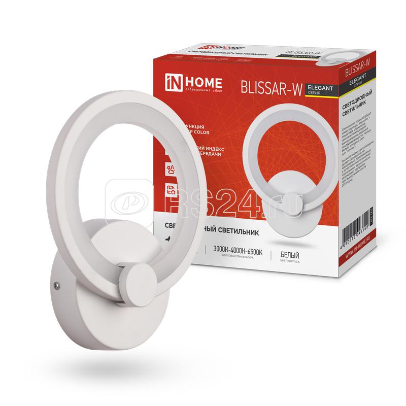 Светильник светодиодный ELEGANT BLISSAR-W 15Вт 3000-6500К 1050лм 230В STEP COLOR бел. IN HOME 4690612043159
