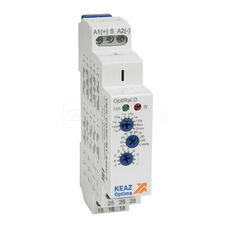 Реле времени OptiRel D TMR-DONF-MT-240U-2 16А 12-230В AC/DC 2перекл. многофункц. КЭАЗ 332019