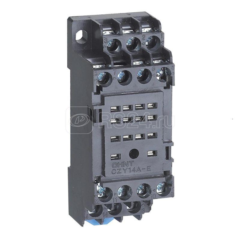 Колодка CZY14A-E для реле JZX-22F(B)/4ZNJX-13FW(B)/4ZS 4 контакта (R) CHINT 285958