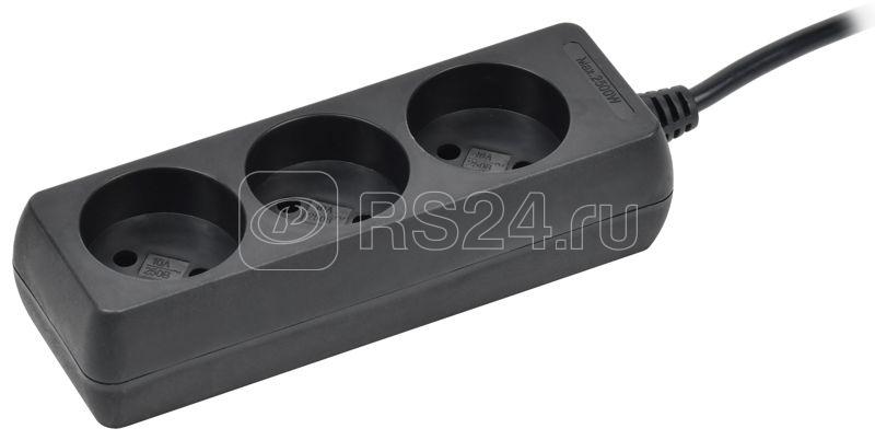 Удлинитель 3х5м без заземл. 10А IP20 У3 250В ПВС 2х0.75 черн. IEK WYP10-06-03-05-K02