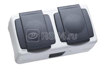 Розетка 2-м с заземл. с защ. крышкой Makel 37064201