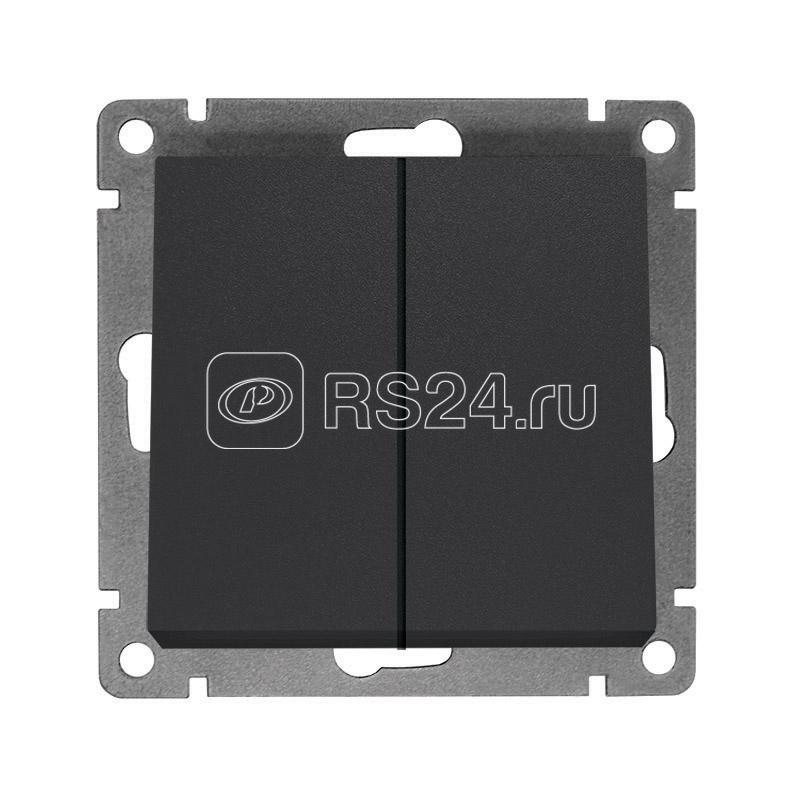 Выключатель 2-кл. СП Афина 10А IP20 механизм графит Universal A0023-Gr