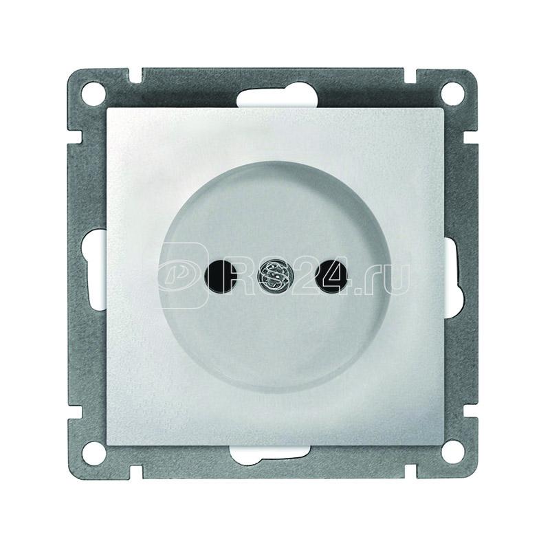 Розетка 1-м СП Афина 16А IP20 без заземл. механизм серебр. Universal A0022-S