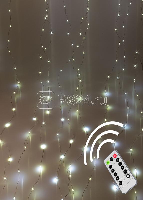 Гирлянда светодиодная "Роса" 3х3м +2м 300LED 10 нитей USB пульт КОСМОС KOC_CUR-U102
