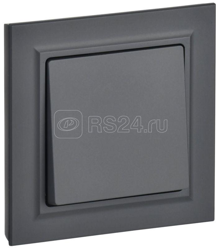 Выключатель 1-кл. СП BRITE ВСР10-1-0-БрГ 10А в сборе графит IEK BR-V10-0-10-K53-F