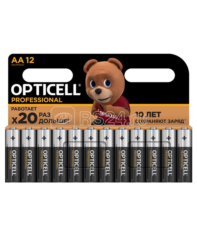 Элемент питания алкалиновый AA/LR6 (блист. 12шт) Professional Opticell 5052005/6052005
