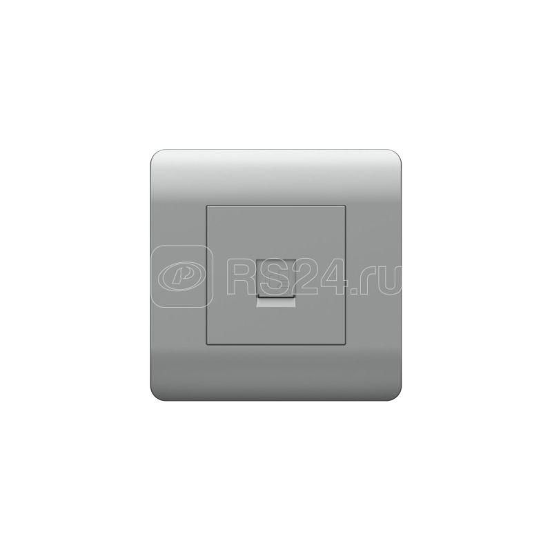 Розетка компьютерная 1-м NEW3-E RJ45 серебр. CHINT 431417