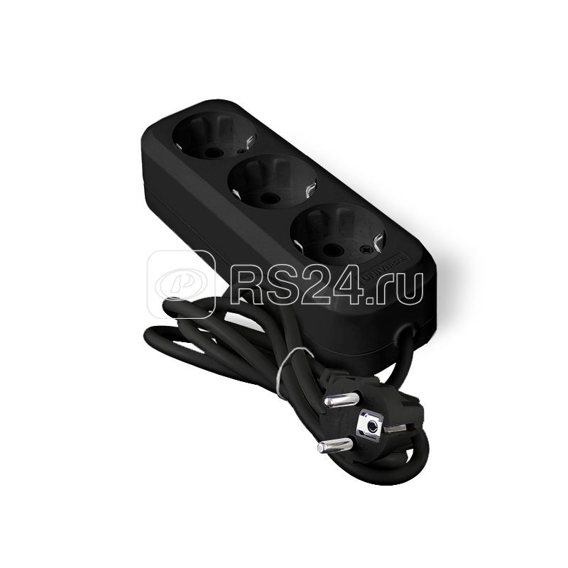 Удлинитель 3х2м с заземл. 10А IP20 У10-554 ПВС 3х0.75 черн. UNIVersal 1981