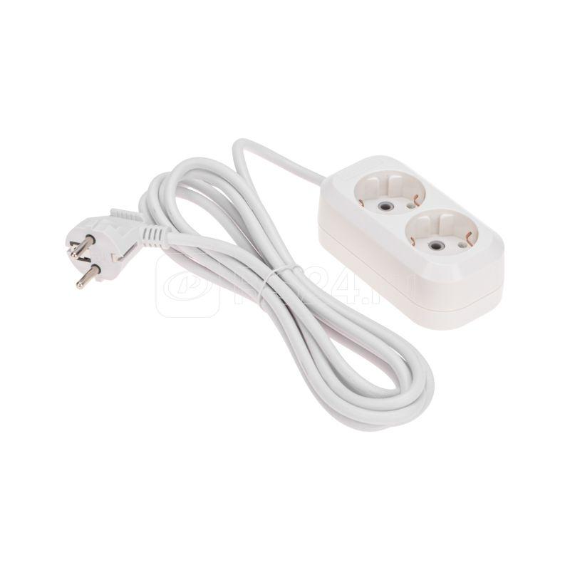 Удлинитель 2х3м с заземл. 3х0.75 бел. PROCONNECT 13-4203