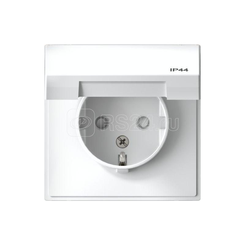 Розетка ArtGallery 16А IP44 с заземл. защ. шторки с крышкой механизм бел. SE GAL440146