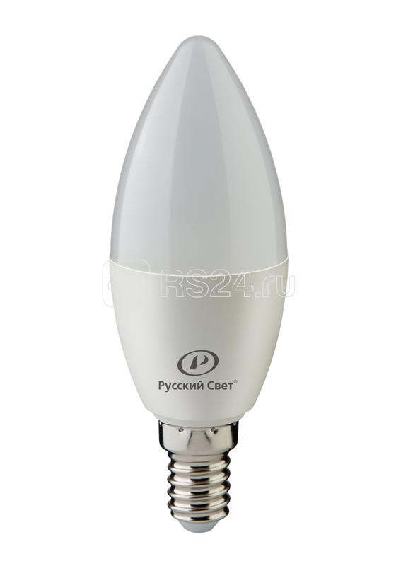 Лампа светодиодная RS C37 E14 8W 220-240V 2700К 8Вт 800лм Ra 90 свеча Русский Свет 15010545058