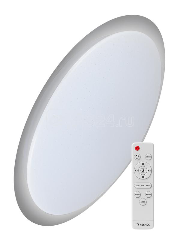 Светильник светодиодный PREMIUM GALAXY 75Вт 230В 3000-6500К 6000лм IP40 560х85мм настенно-потолочный управляемый с пультом ДУ КОСМОС KSGala75W