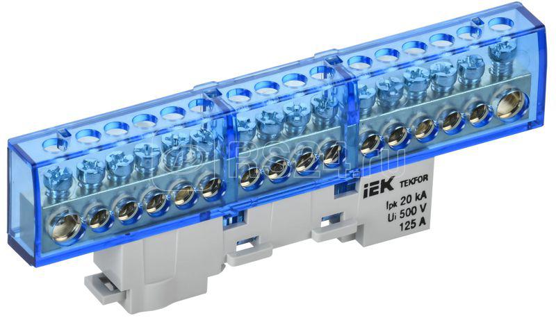 Шина нулевая N изол. на универс. держ. 8х12-16-С TEKFOR IEK TF-NN20-16-KL-K07