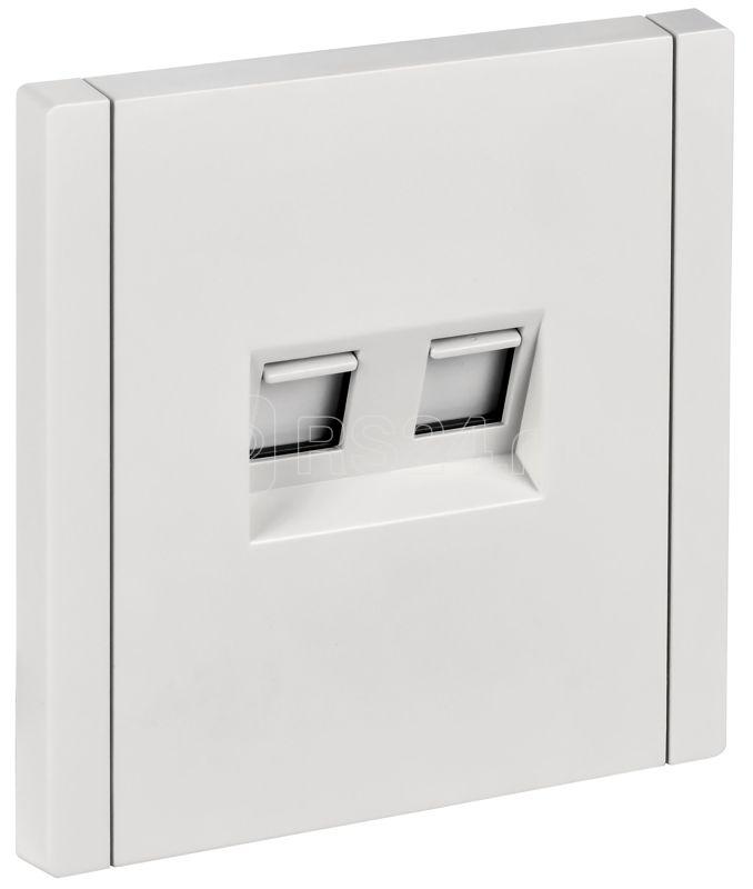 Розетка компьютерная 2-м RJ45 кат.5E FORTE&PIANO FP233 бел. IEK FP-K20-1-K01