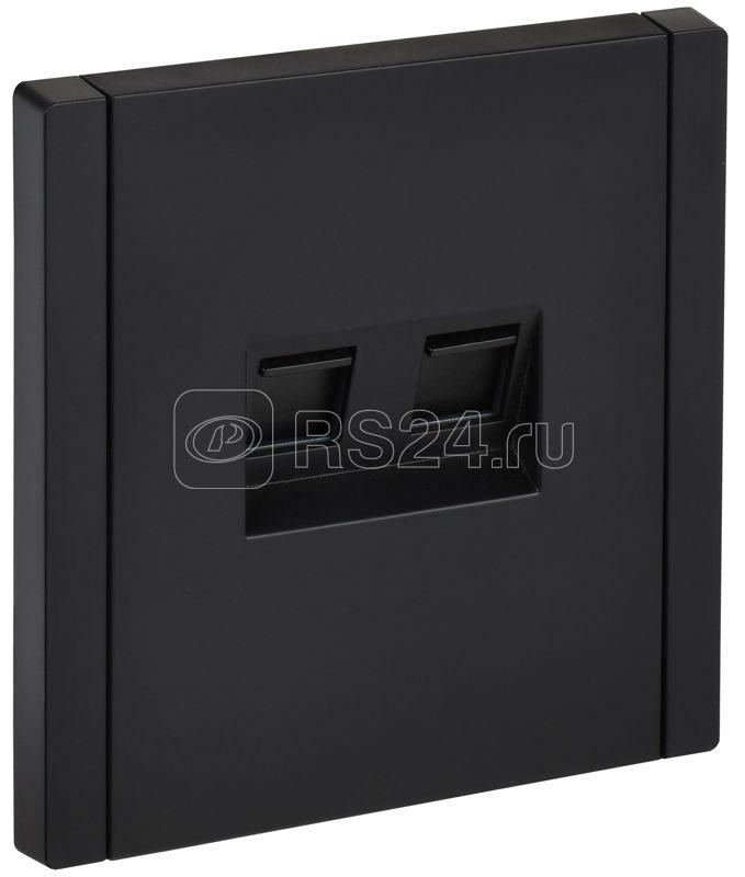 Розетка 2-м RJ11+RJ45 кат.5E FORTE&PIANO FP135 черн. IEK FP-KT20-O-1-K02