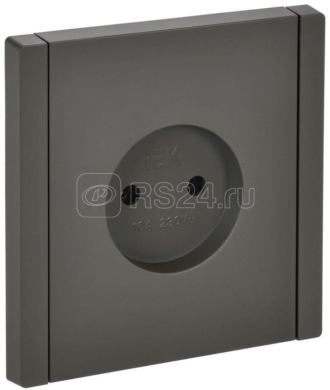 Розетка 1-м СП FORTE&PIANO FP318 10А без заземл. без защ. шторок винт. крепл. сер. IEK FP-R10-10-K03