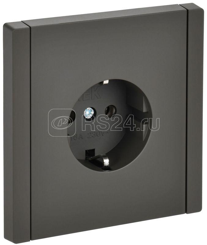 Розетка СП FORTE&PIANO FP314 16А с заземл. без защ. шторок безвинт. крепл. сер. IEK FP-R11-16-1-K03