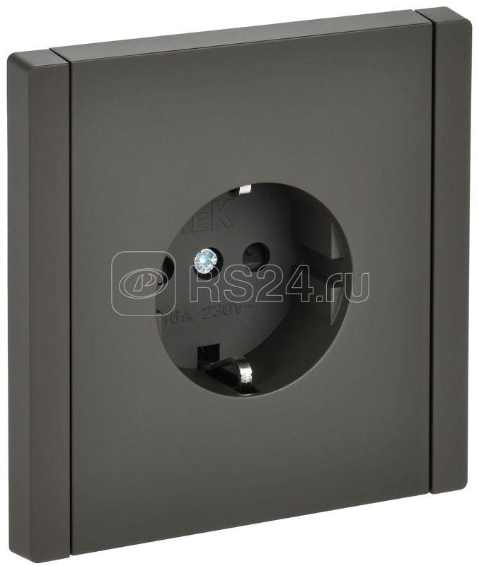 Розетка СП FORTE&PIANO FP315 16А с заземл. защ. шторки винт. крепл. сер. IEK FP-R14-16-K03