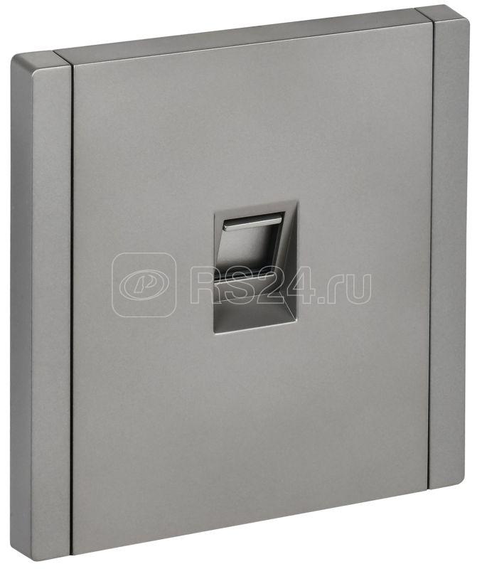 Розетка компьютерная RJ45 кат.5E FORTE&PIANO FP532 сталь IEK FP-K10-1-K46