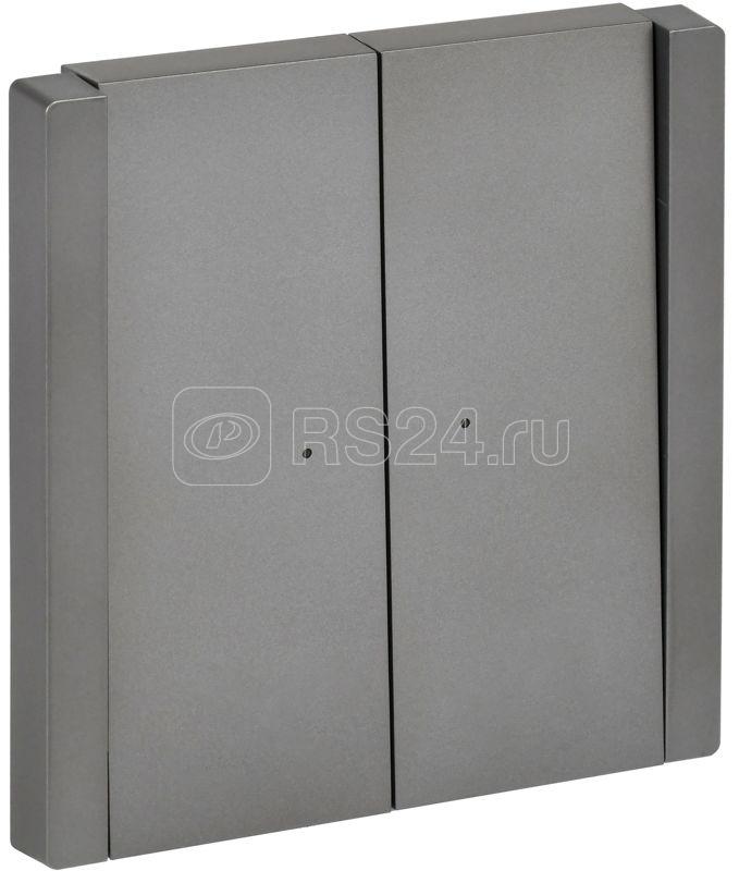 Выключатель 2-кл. СП FORTE&PIANO 10А FP506 с индикацией сталь IEK FP-V20-1-10-1-K46
