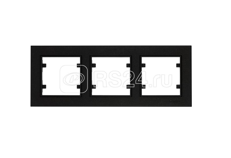 Рамка тройная горизонтальная Karea черн. Makel 56054703