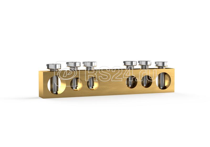 Шина PEN "земля-ноль" 6х9мм 6 отвер. латунь TOKOV ELECTRIC TKE-BCB-69-6-N/PEN