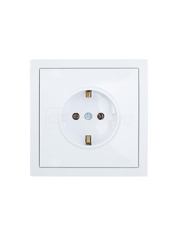 Розетка 1-м СП ZIMA IP20 с заземл. безвинтов. зажим ПБТ механизм бел. LEZARD 704-0288-122BQC