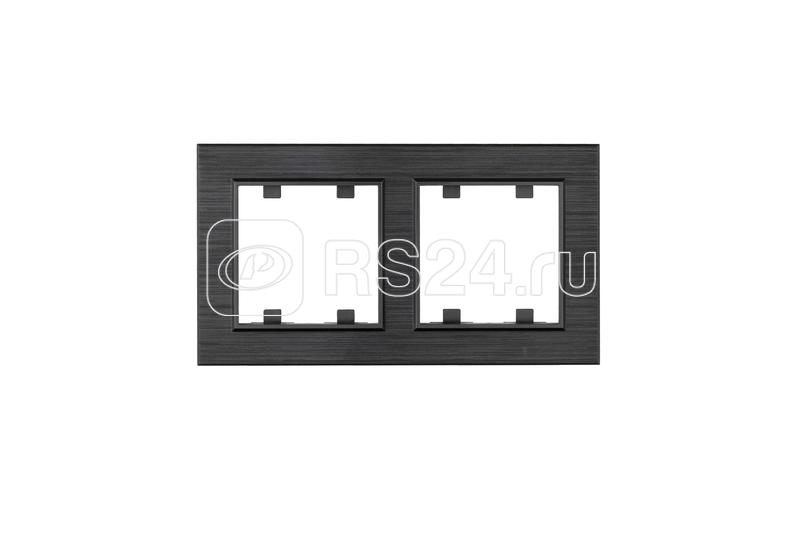 Рамка 2-м Karea LINE STAR дым. металлик Makel 86050702