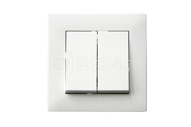 Выключатель 2-клав. Karea RIZZ бел. Makel 88001003