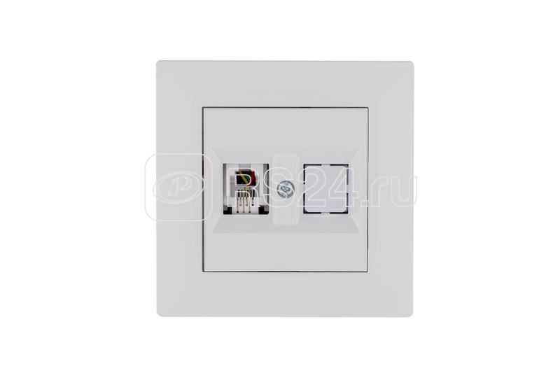 Розетка компьютерная CAT 5+гнездо Karea RIZZ бел. Makel 88001035