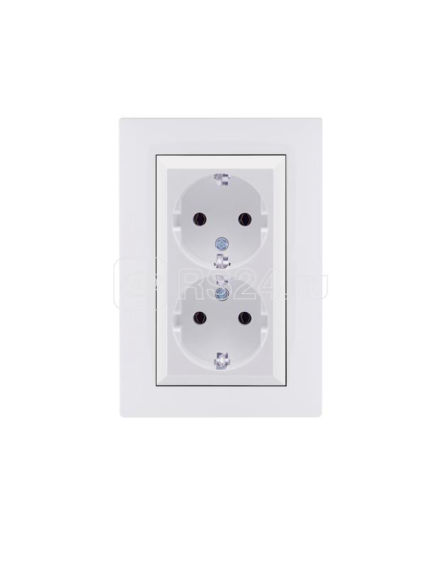 Розетка 2-я Karea RIZZ с заземл. бел. Makel 88001082