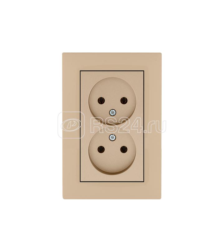 Розетка 2-я Karea RIZZ без заземл. крем Makel 88010017