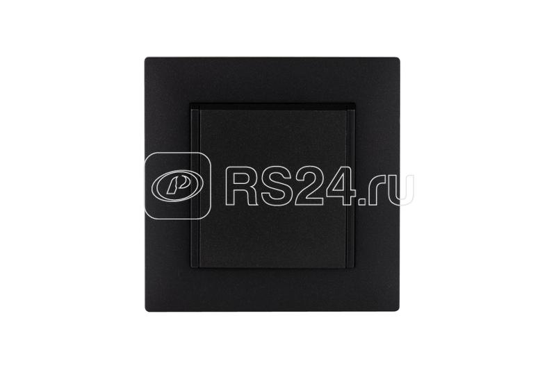Розетка 1-м с крышкой Karea RIZZ STAR с заземл. чер. Makel 88054029