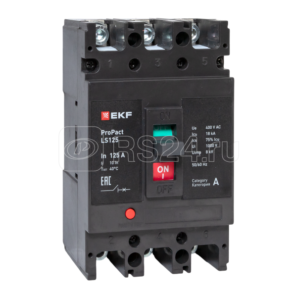 Выключатель автоматический 3п 125А 18кА LS125 ProPact EKF mccb-125-18-3-125-ls
