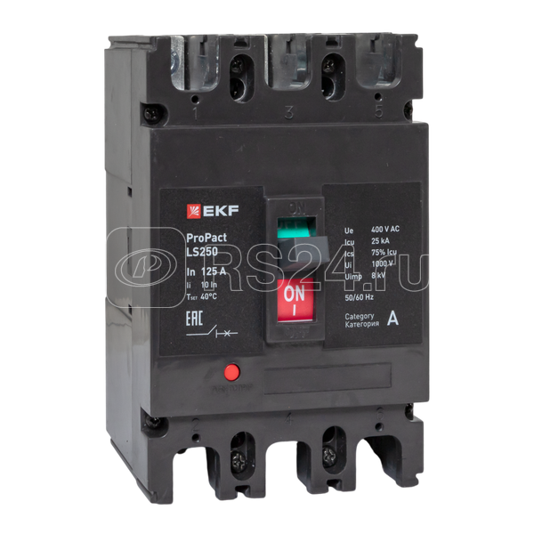 Выключатель автоматический 3п 125А 25кА LS250 ProPact EKF mccb-250-25-3-125-ls