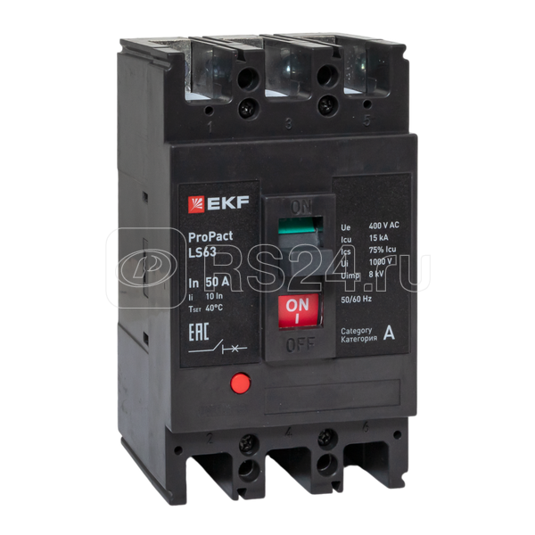 Выключатель автоматический 3п 50А 15кА LS63 ProPact EKF mccb-63-15-3-50-ls