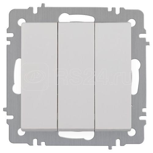 Выключатель 3-кл. СП Accent 6-106-01 10А IP20 250В AL/CU бел. Intro Б0063531